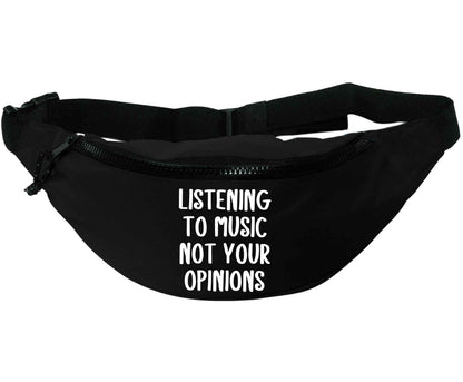 Listening to music not your opinions | Recycled polyester bumbag