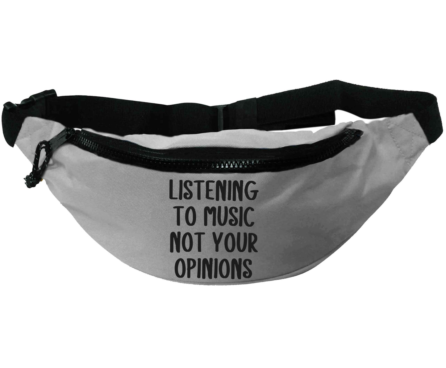 Listening to music not your opinions | Recycled polyester bumbag