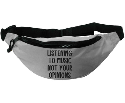 Listening to music not your opinions | Recycled polyester bumbag