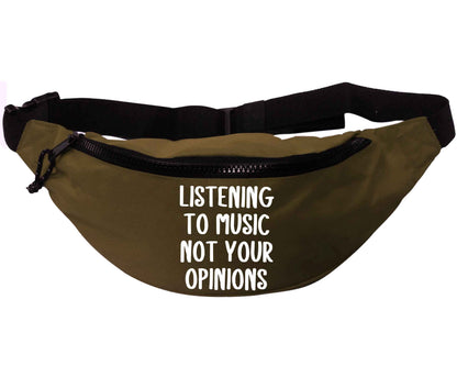 Listening to music not your opinions | Recycled polyester bumbag