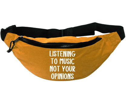 Listening to music not your opinions | Recycled polyester bumbag