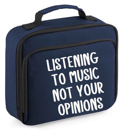 Any tex here insulated navy lunch bag cooler