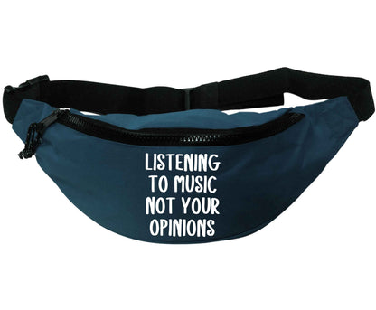 Listening to music not your opinions | Recycled polyester bumbag