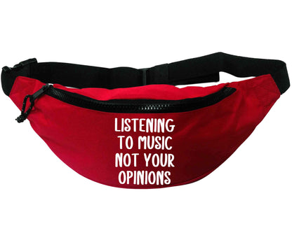 Listening to music not your opinions | Recycled polyester bumbag