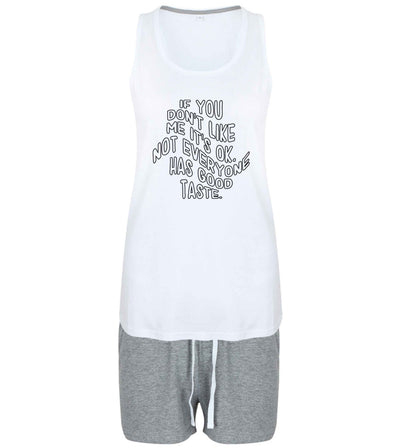 If you don't like me it's ok not everyone has good taste size XL women's pyjama shorts set in pink 