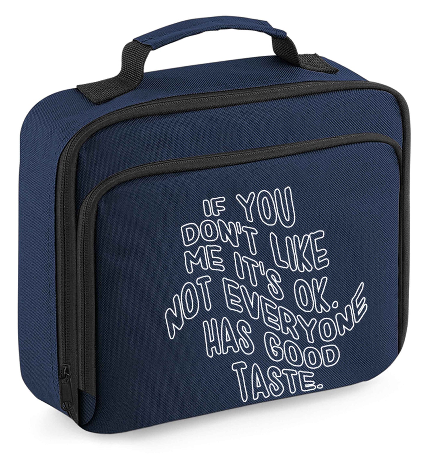 Any tex here insulated navy lunch bag cooler