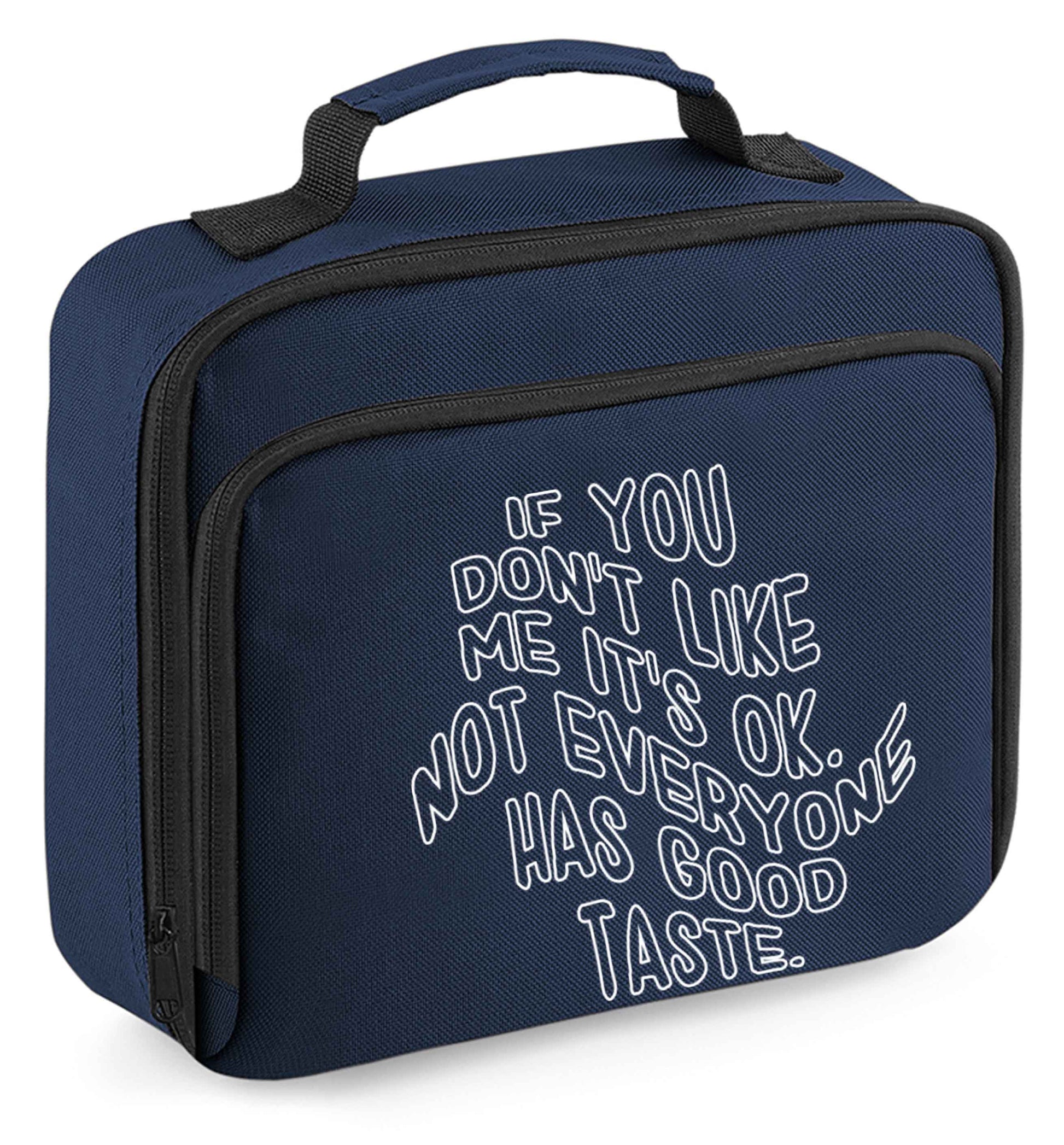 Any tex here insulated navy lunch bag cooler