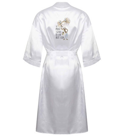 So much I want to say I cba illustration XL/XXL white ladies dressing gown size 16/18