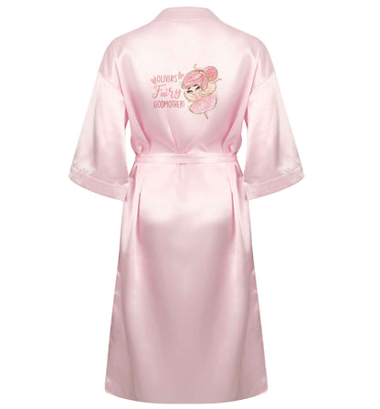 Personalised fairy Godmother - red hair XL/XXL pink  ladies dressing gown size 16/18