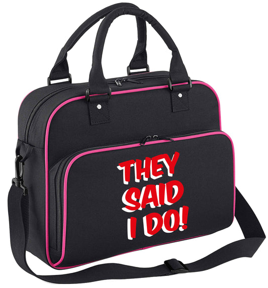 They said I do children's dance bag black with pink detail
