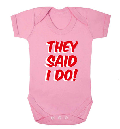 They said I do baby vest pale pink 18-24 months