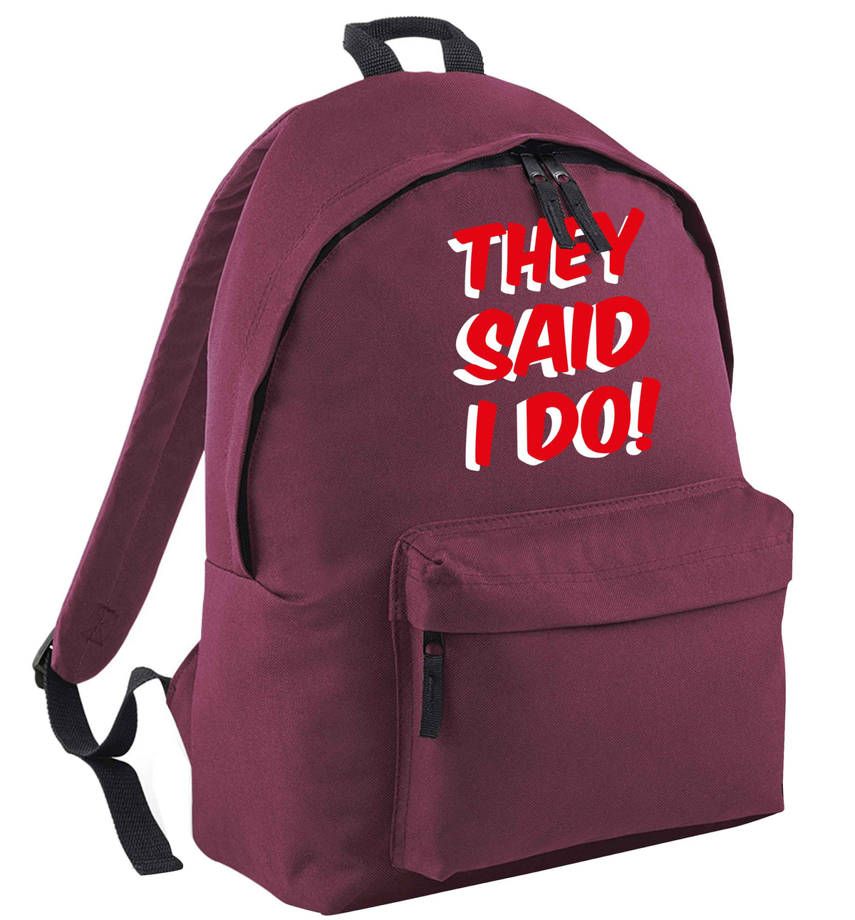 They said I do maroon adults backpack