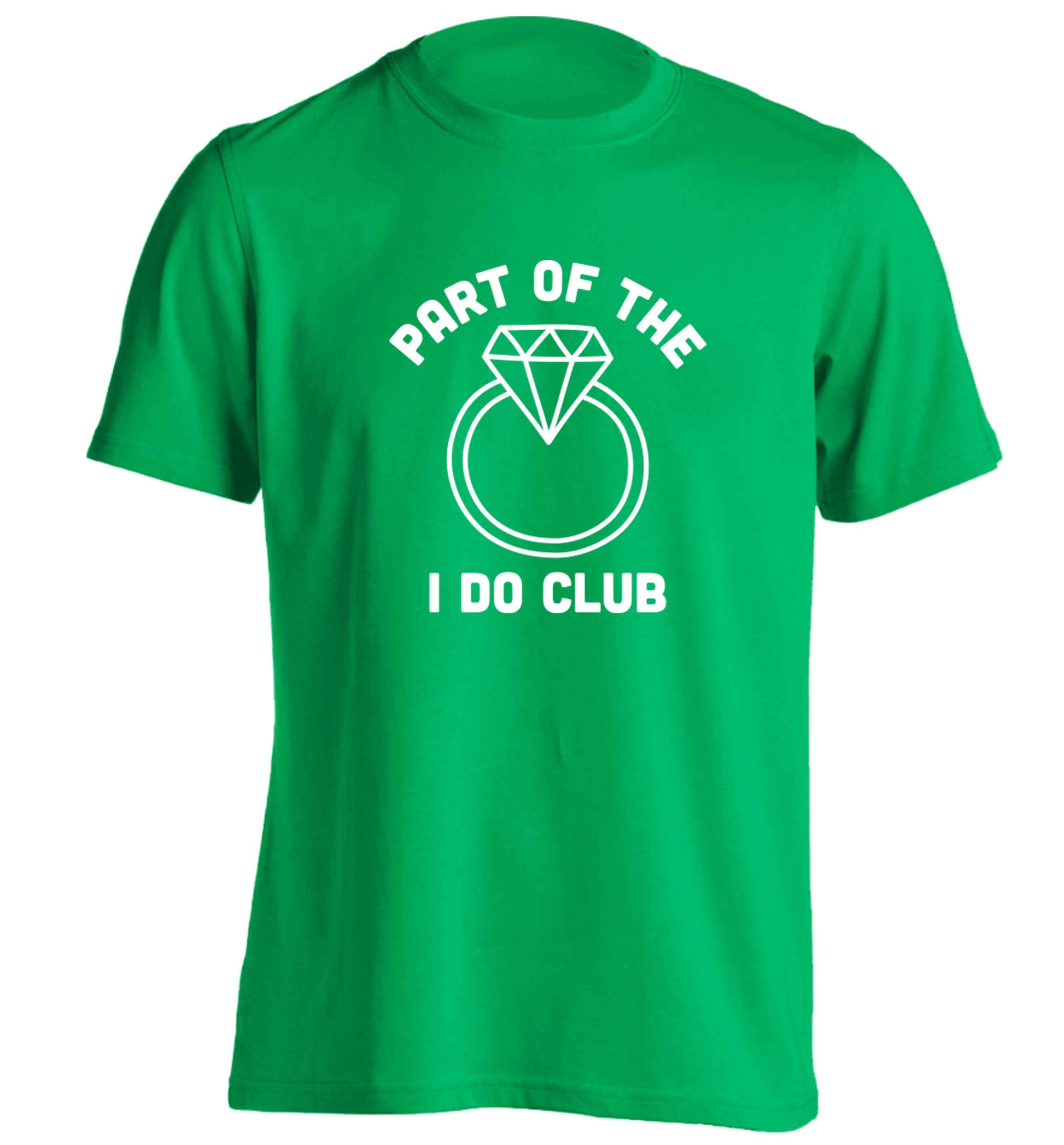Part of the I do club adults unisex green Tshirt 2XL