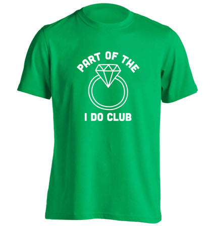 Part of the I do club adults unisex green Tshirt 2XL