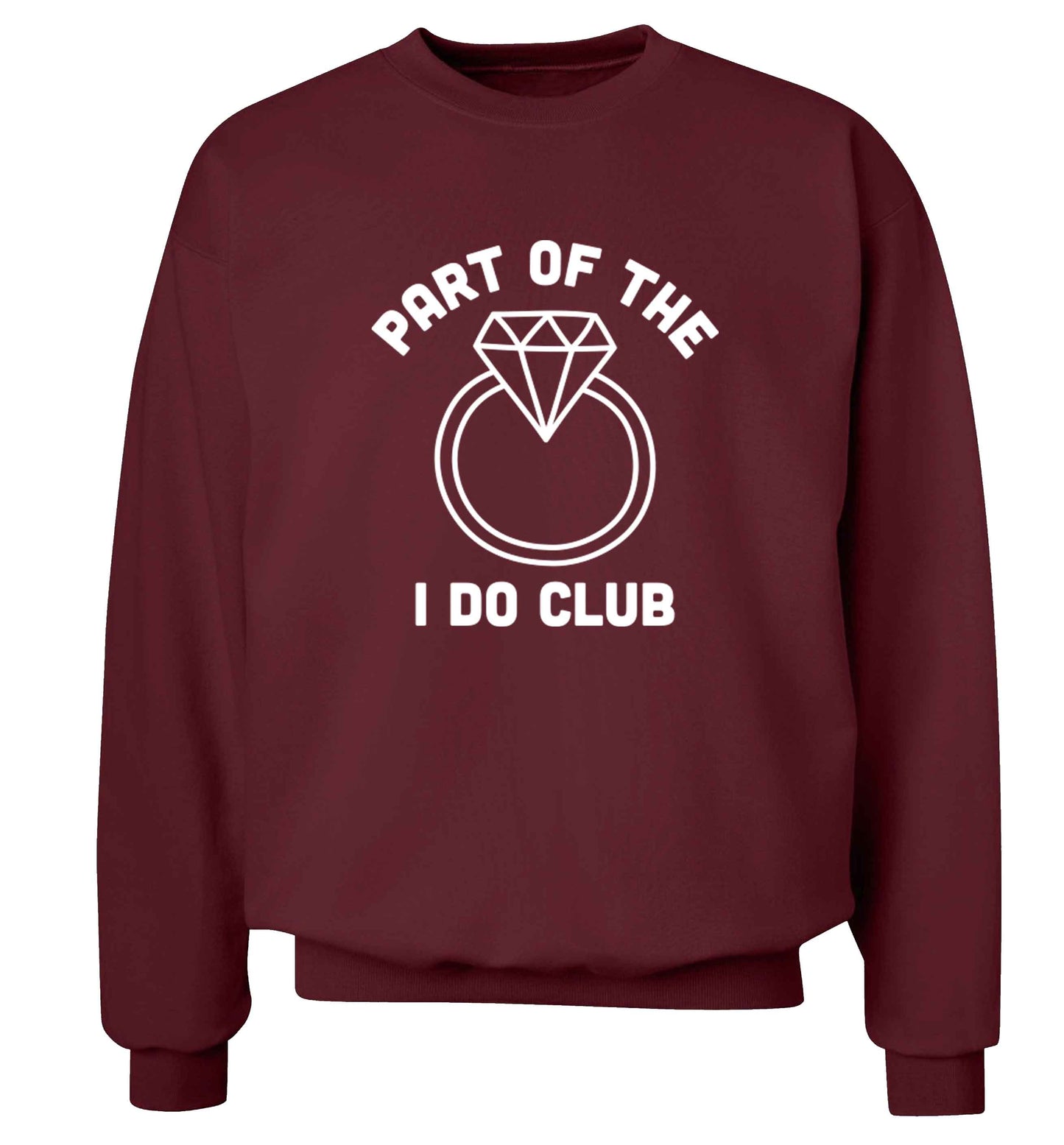 Part of the I do club adult's unisex maroon sweater 2XL