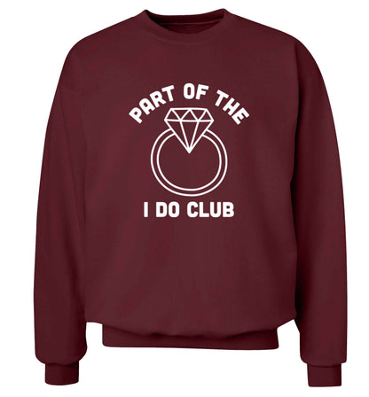 Part of the I do club adult's unisex maroon sweater 2XL