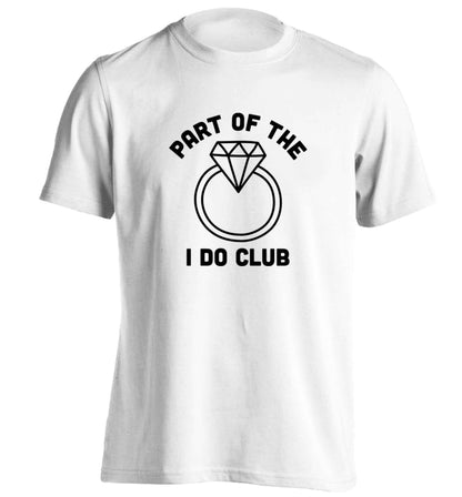 Part of the I do club adults unisex white Tshirt 2XL