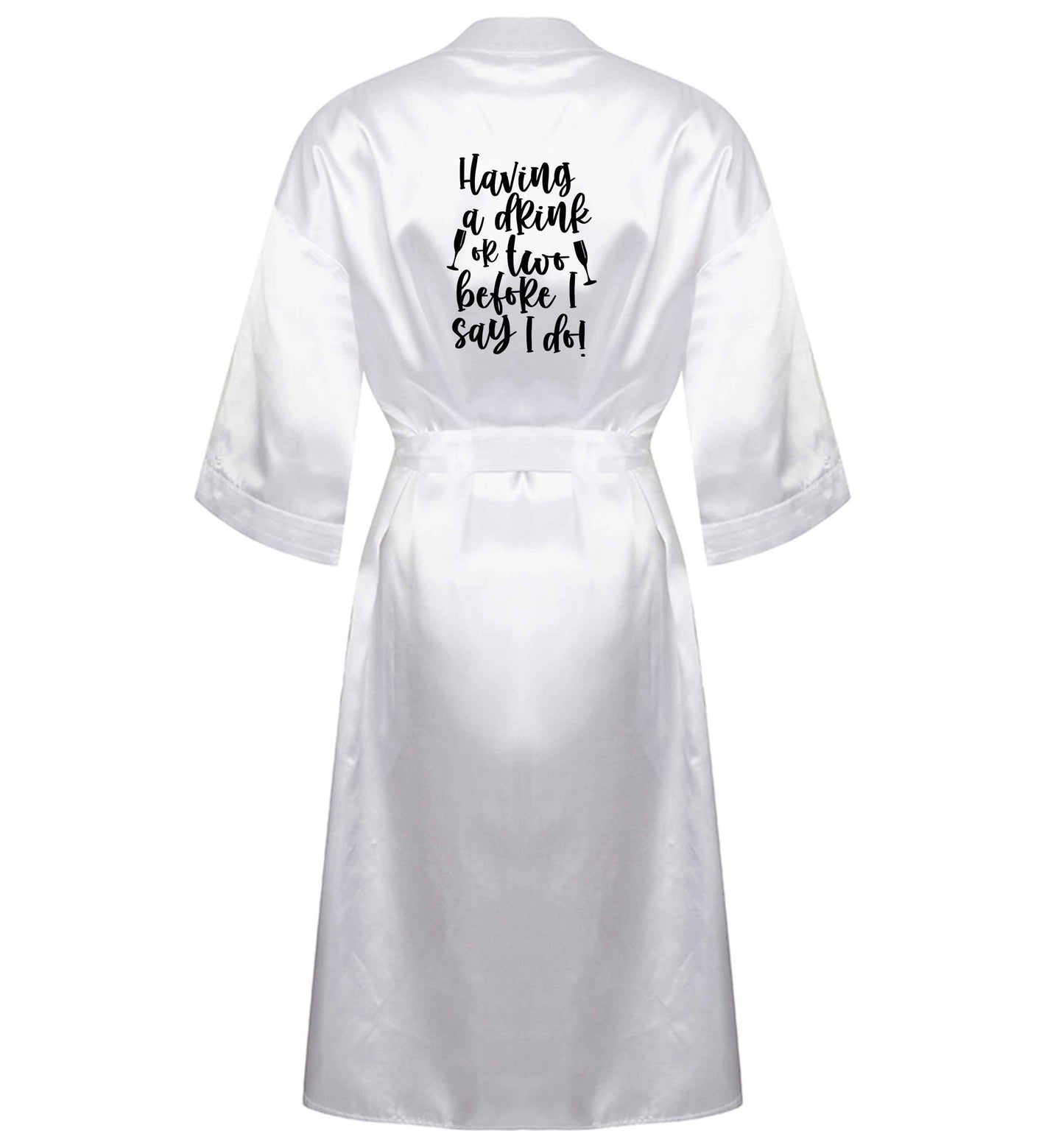 Having a drink or two before I say I do XL/XXL white ladies dressing gown size 16/18