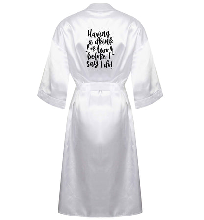 Having a drink or two before I say I do XL/XXL white ladies dressing gown size 16/18