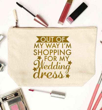 Out of my way I'm shopping for my wedding dress natural makeup bag