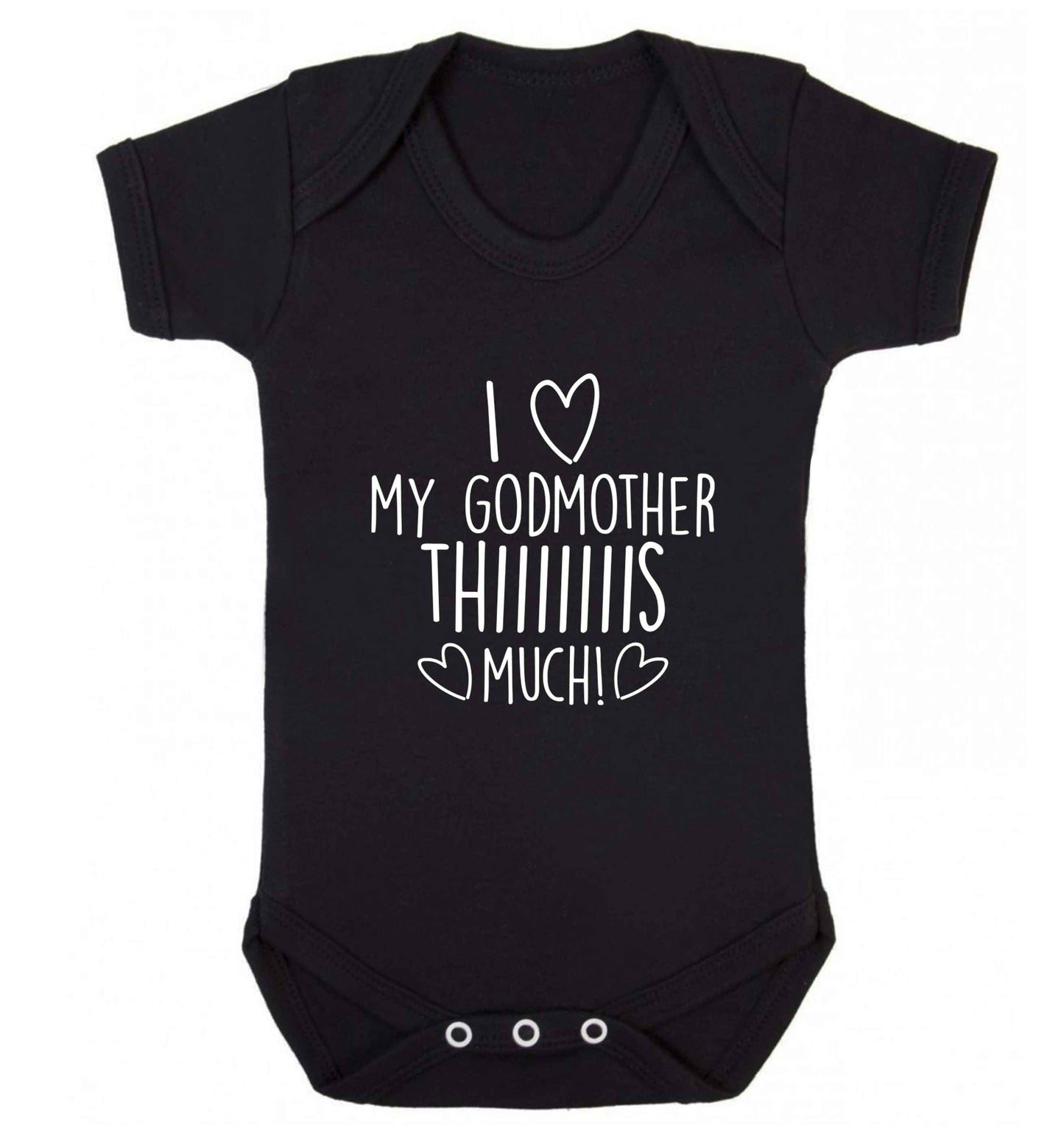 I love my Godmother this much baby vest black 18-24 months