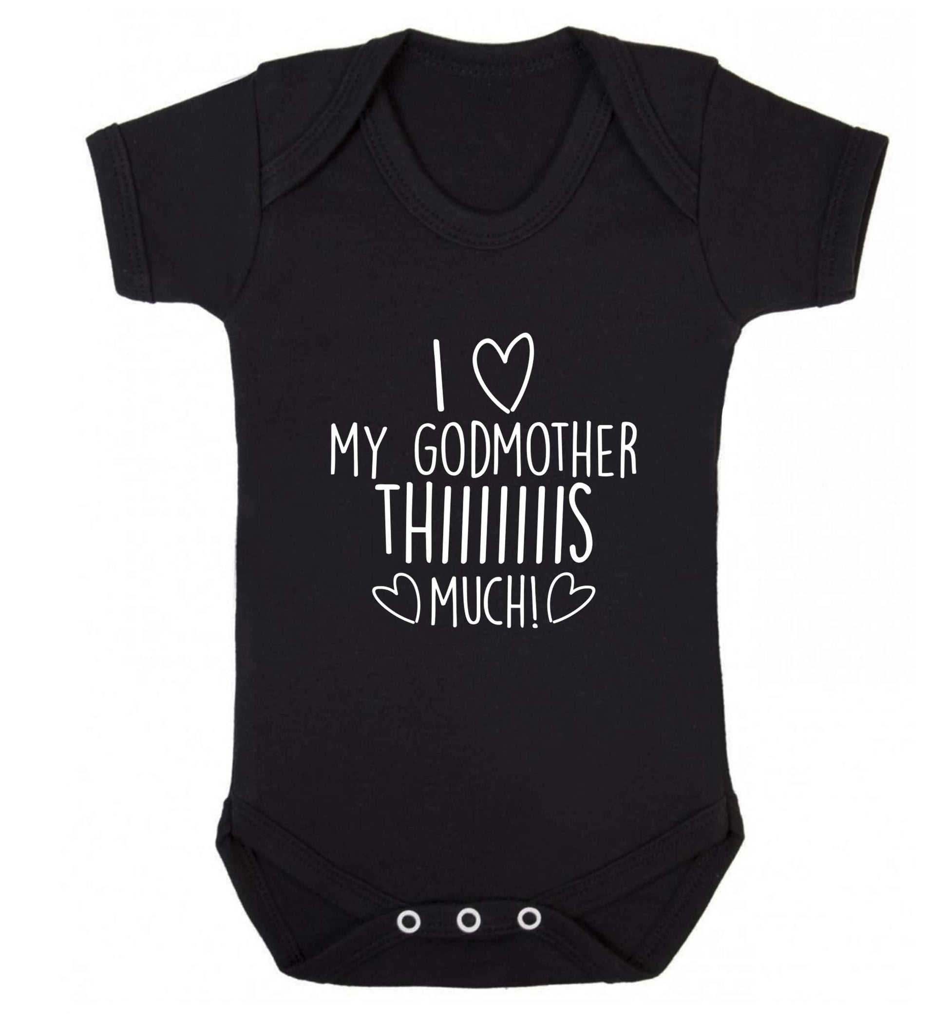 I love my Godmother this much baby vest black 18-24 months