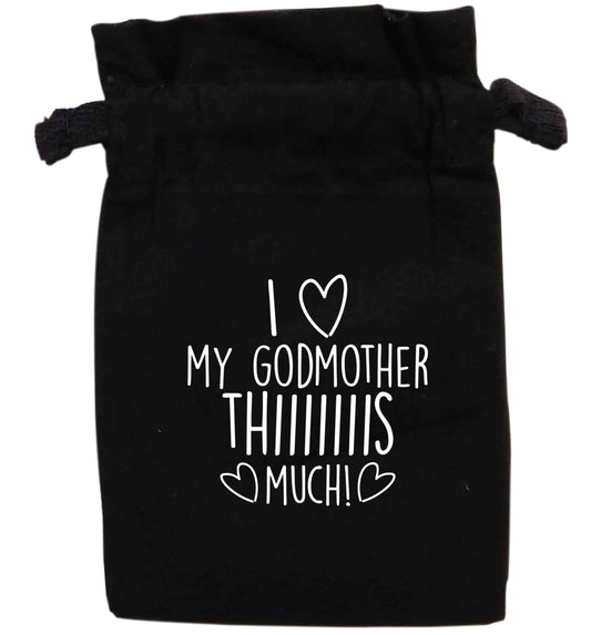 I love my Godmother this much | XS - L | Pouch / Drawstring bag / Sack | Organic Cotton | Bulk discounts available!