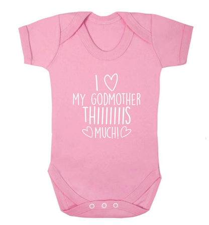 I love my Godmother this much baby vest pale pink 18-24 months