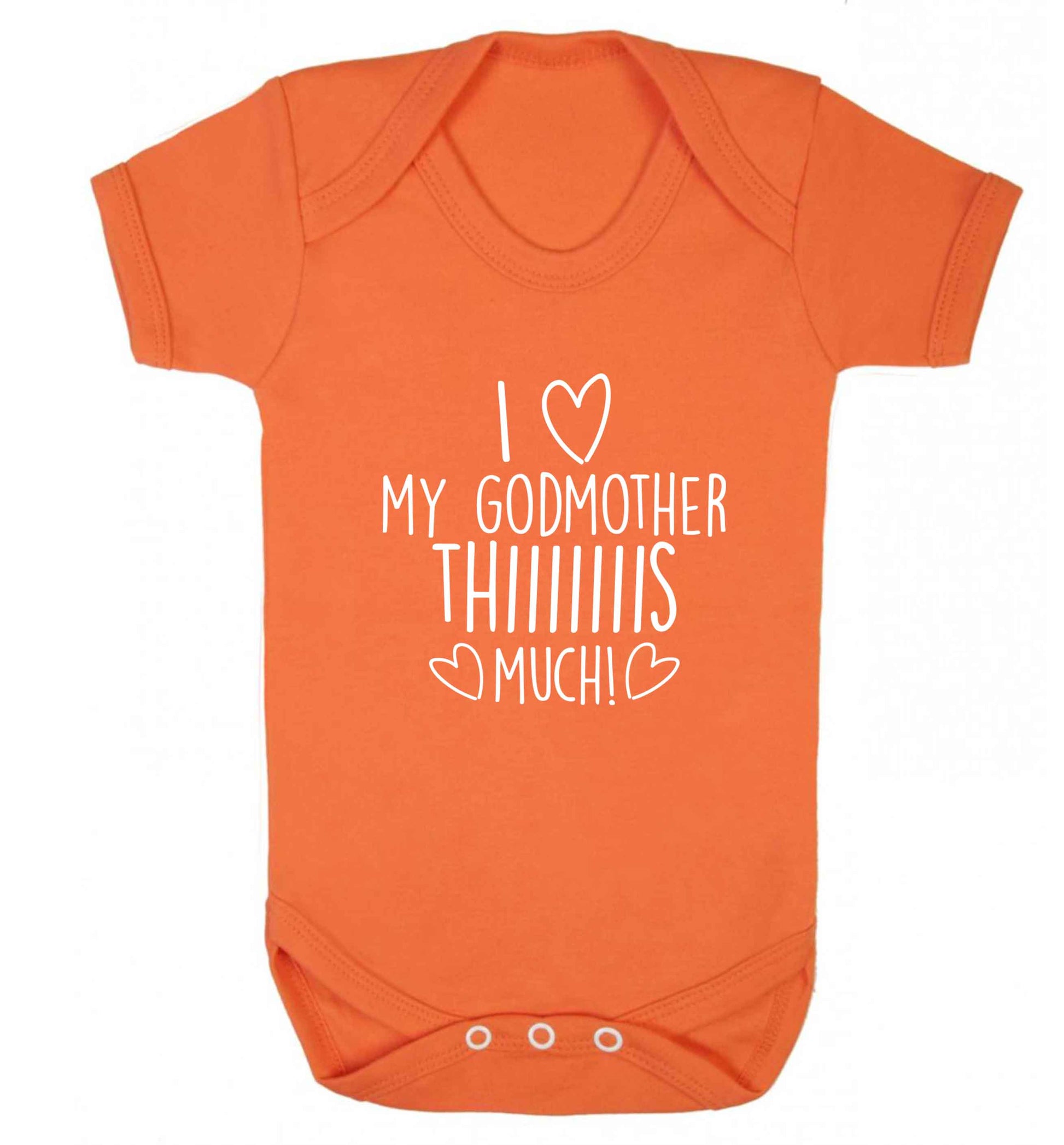 I love my Godmother this much baby vest orange 18-24 months