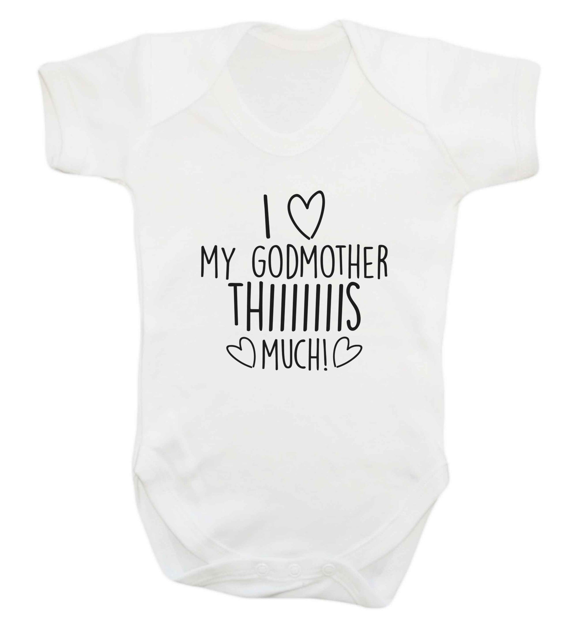 I love my Godmother this much baby vest white 18-24 months