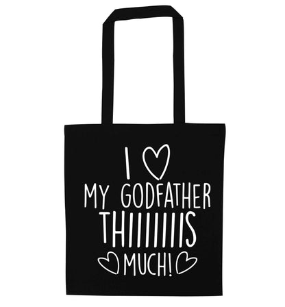 I love my Godfather this much black tote bag