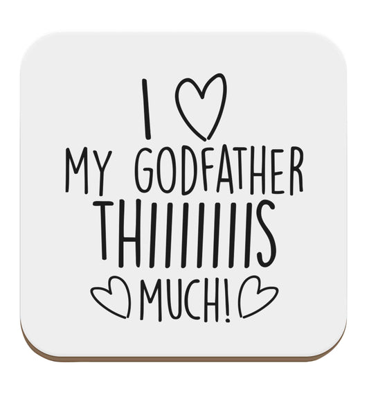 I love my Godfather this much set of four coasters