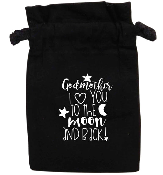 Godmother I love you to the moon and back | XS - L | Pouch / Drawstring bag / Sack | Organic Cotton | Bulk discounts available!