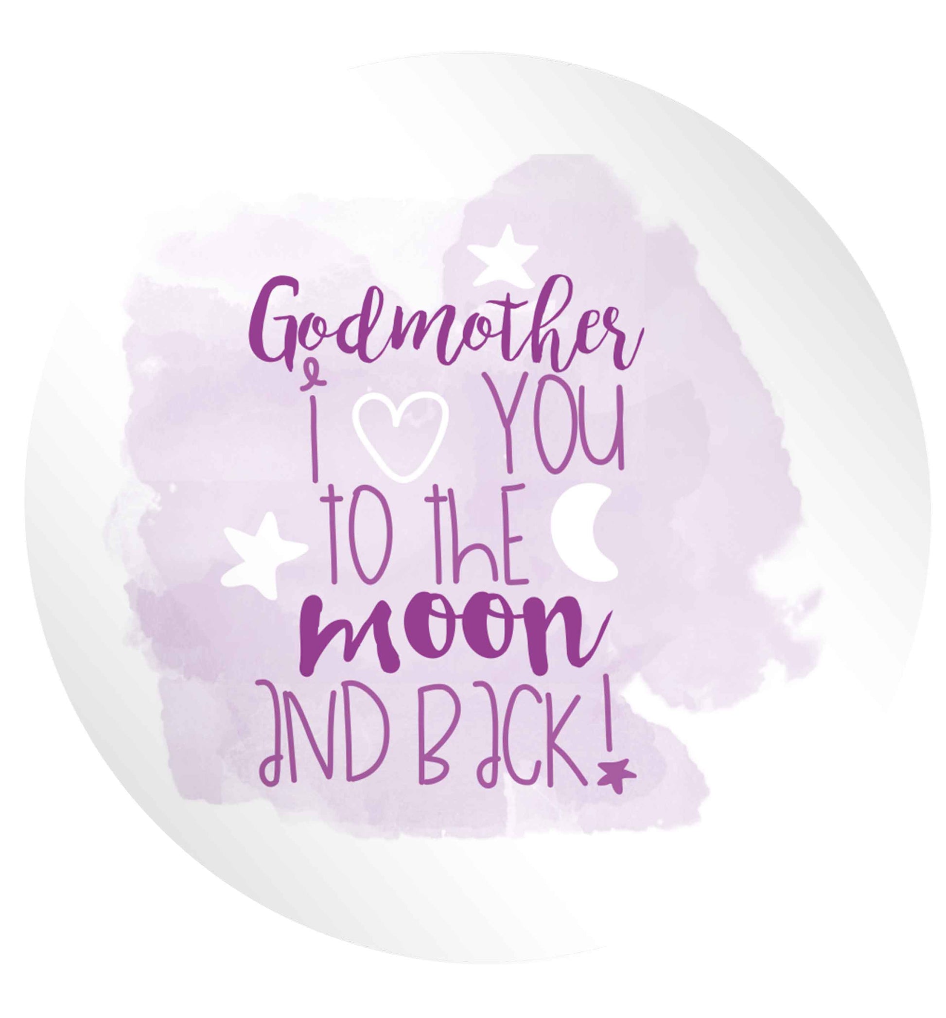 Godmother I love you to the moon and back 24 @ 45mm matt circle stickers