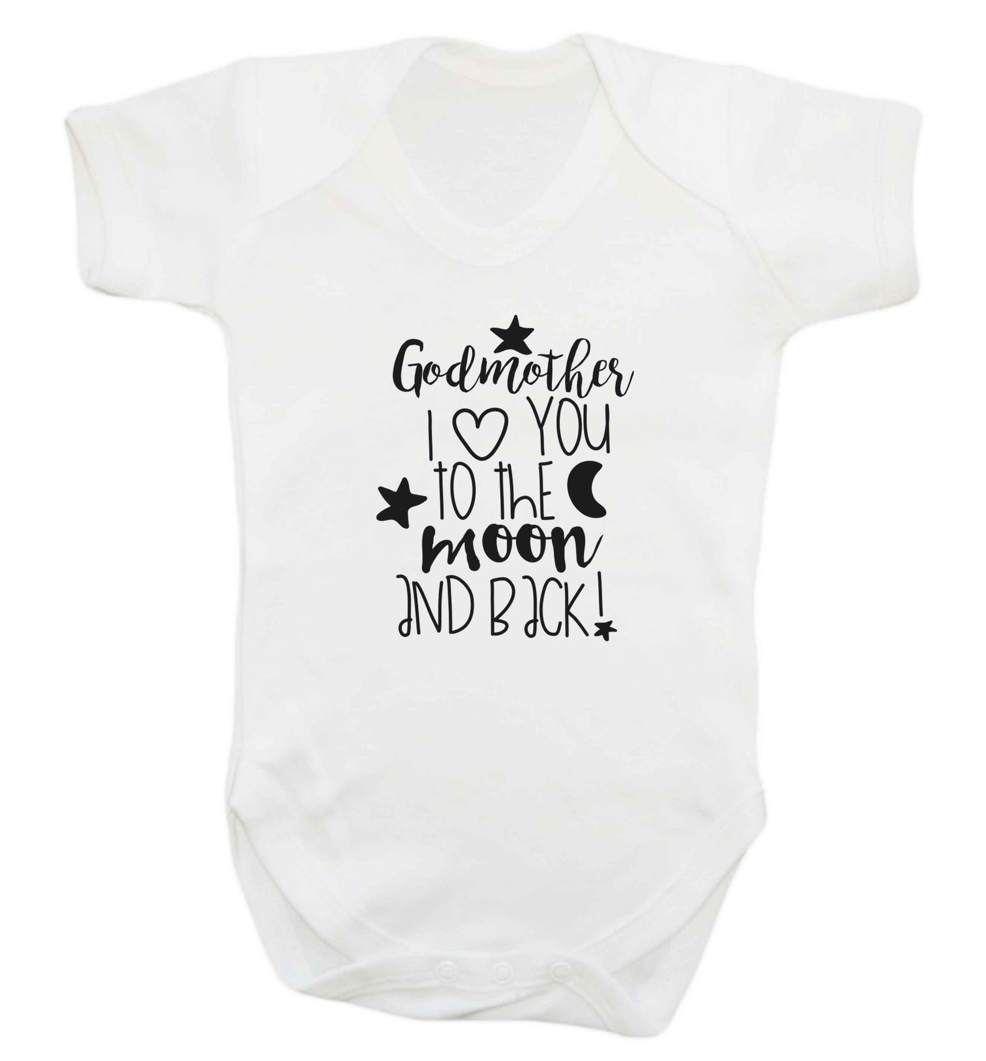 Godmother I love you to the moon and back baby vest white 18-24 months