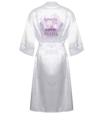 Godmother I love you to the moon and back XL/XXL white ladies dressing gown size 16/18