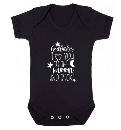 Godfather I love you to the moon and back baby vest black 18-24 months