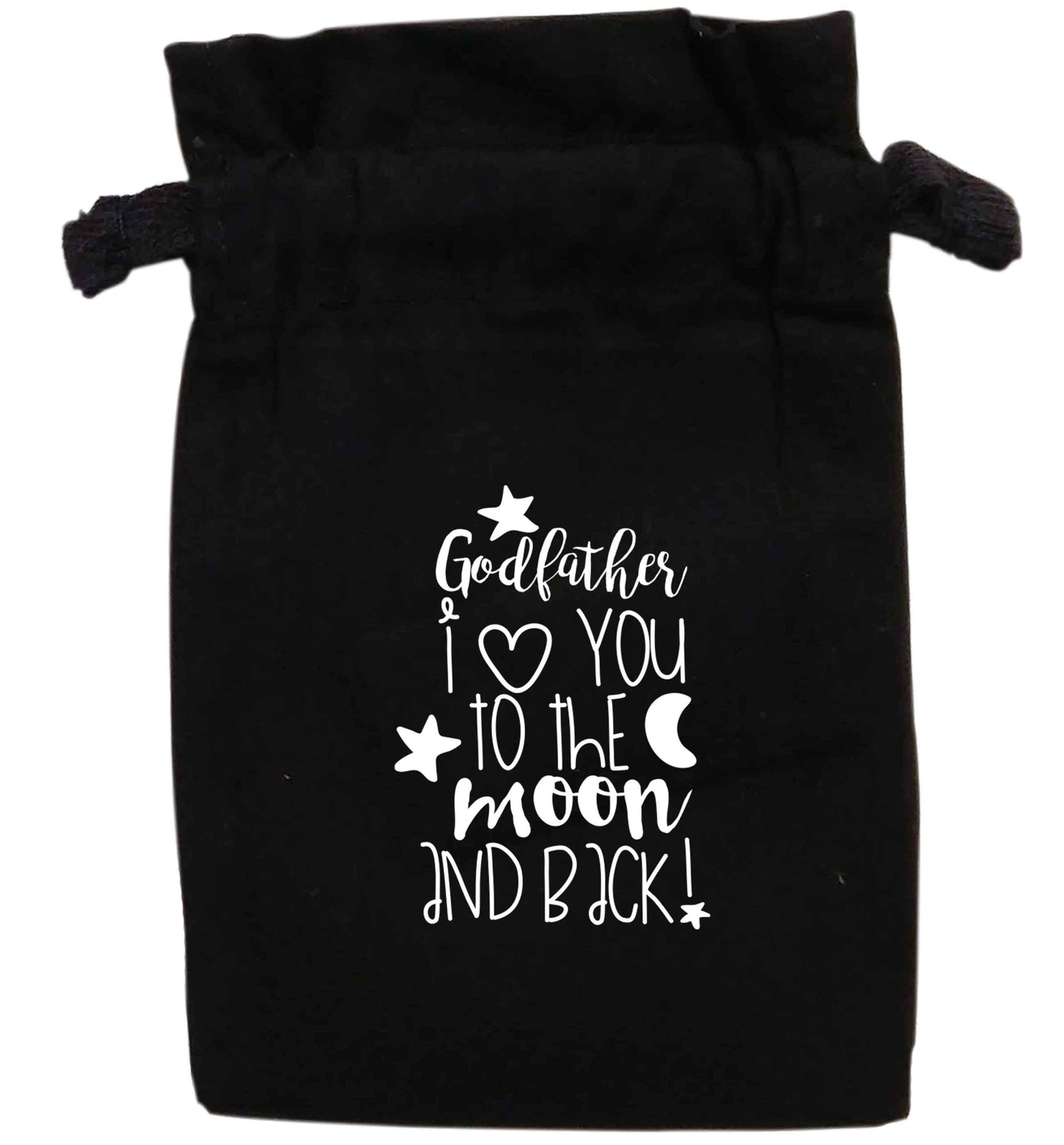 Godfather I love you to the moon and back | XS - L | Pouch / Drawstring bag / Sack | Organic Cotton | Bulk discounts available!
