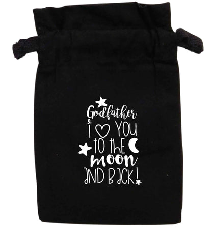 Godfather I love you to the moon and back | XS - L | Pouch / Drawstring bag / Sack | Organic Cotton | Bulk discounts available!