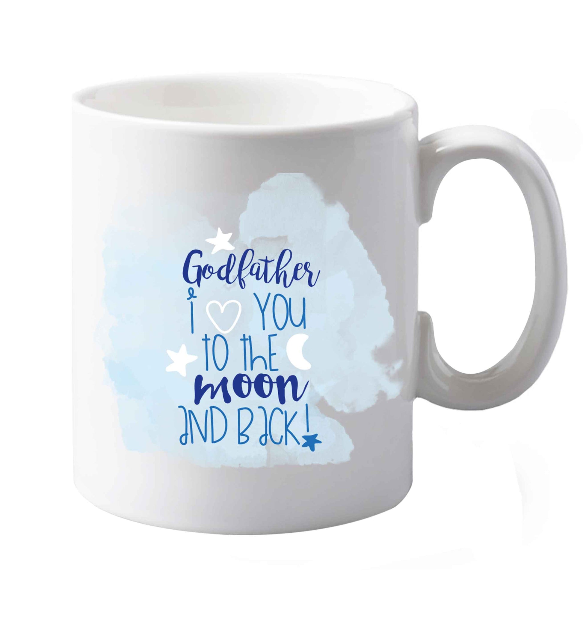10 oz Godfather I love you to the moon and back  ceramic mug both sides