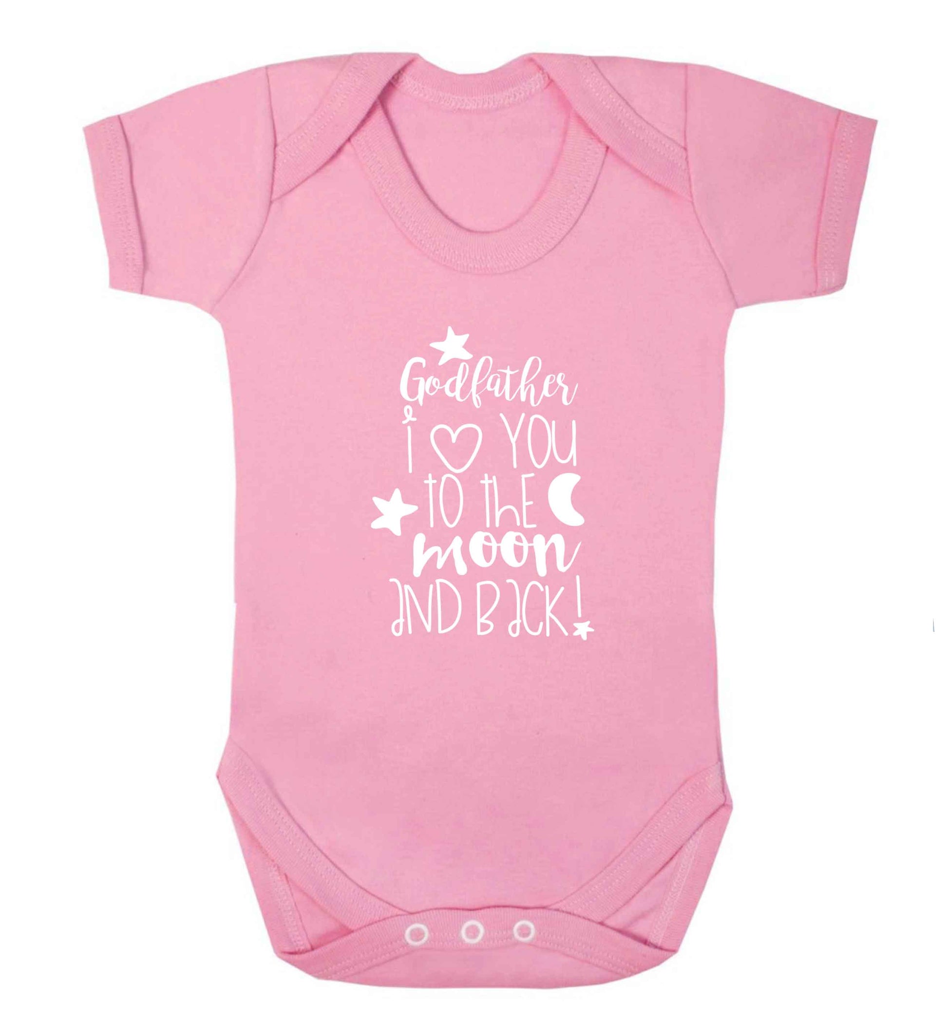 Godfather I love you to the moon and back baby vest pale pink 18-24 months