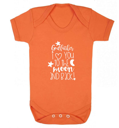 Godfather I love you to the moon and back baby vest orange 18-24 months