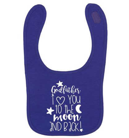 Godfather I love you to the moon and back | baby bib
