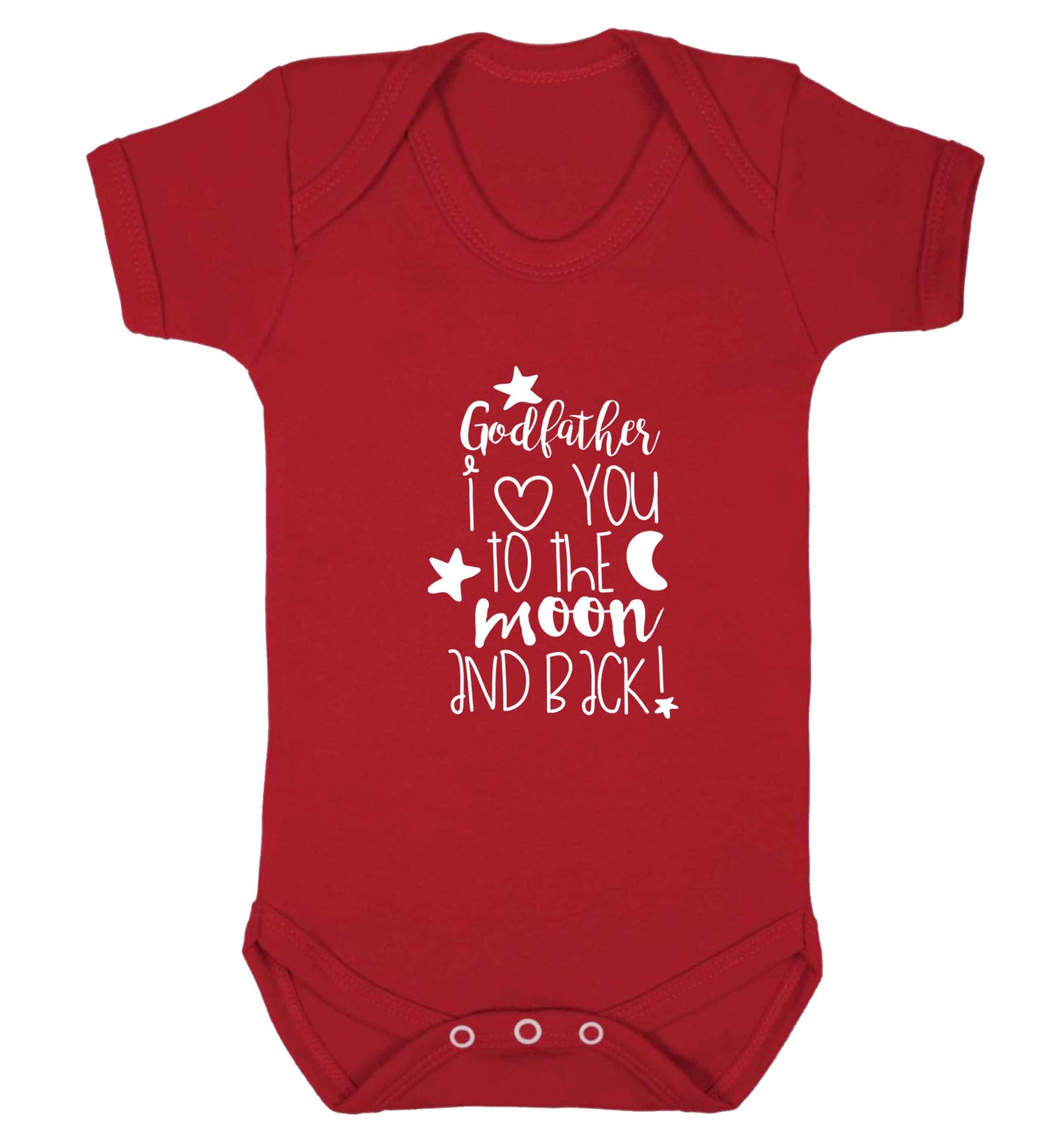Godfather I love you to the moon and back baby vest red 18-24 months