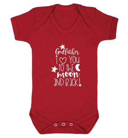 Godfather I love you to the moon and back baby vest red 18-24 months