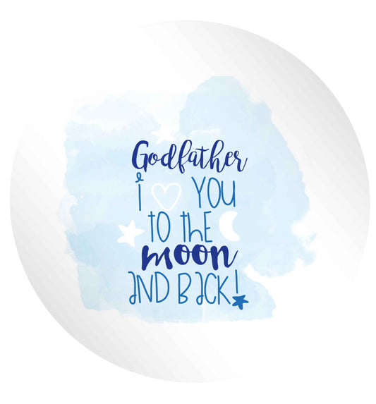 Godfather I love you to the moon and back 24 @ 45mm matt circle stickers