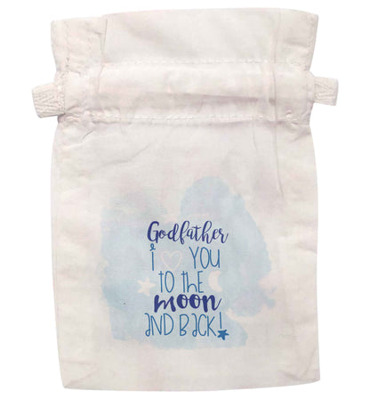 Godfather I love you to the moon and back | XS - L | Pouch / Drawstring bag / Sack | Organic Cotton | Bulk discounts available!