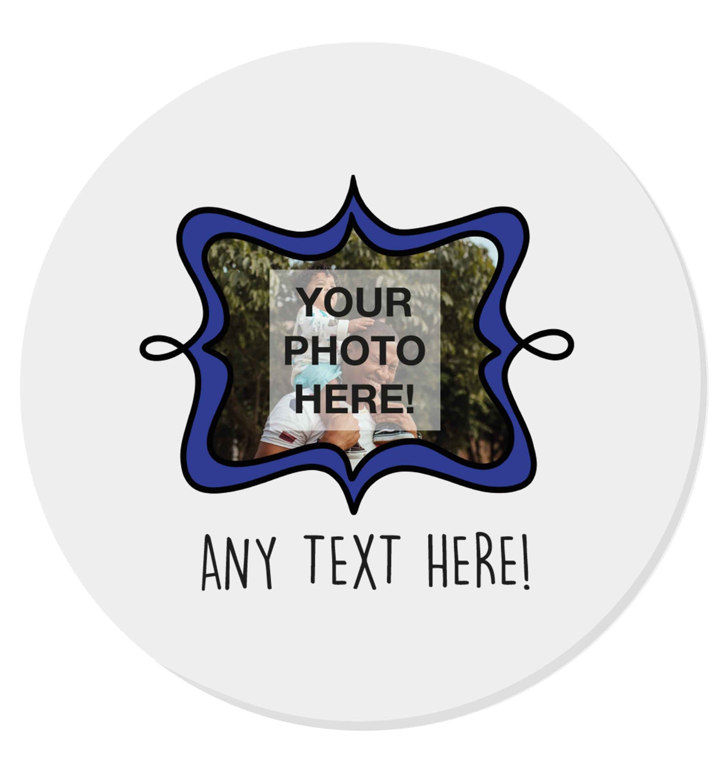 Any Photo or Text Navy Frame | Magnet