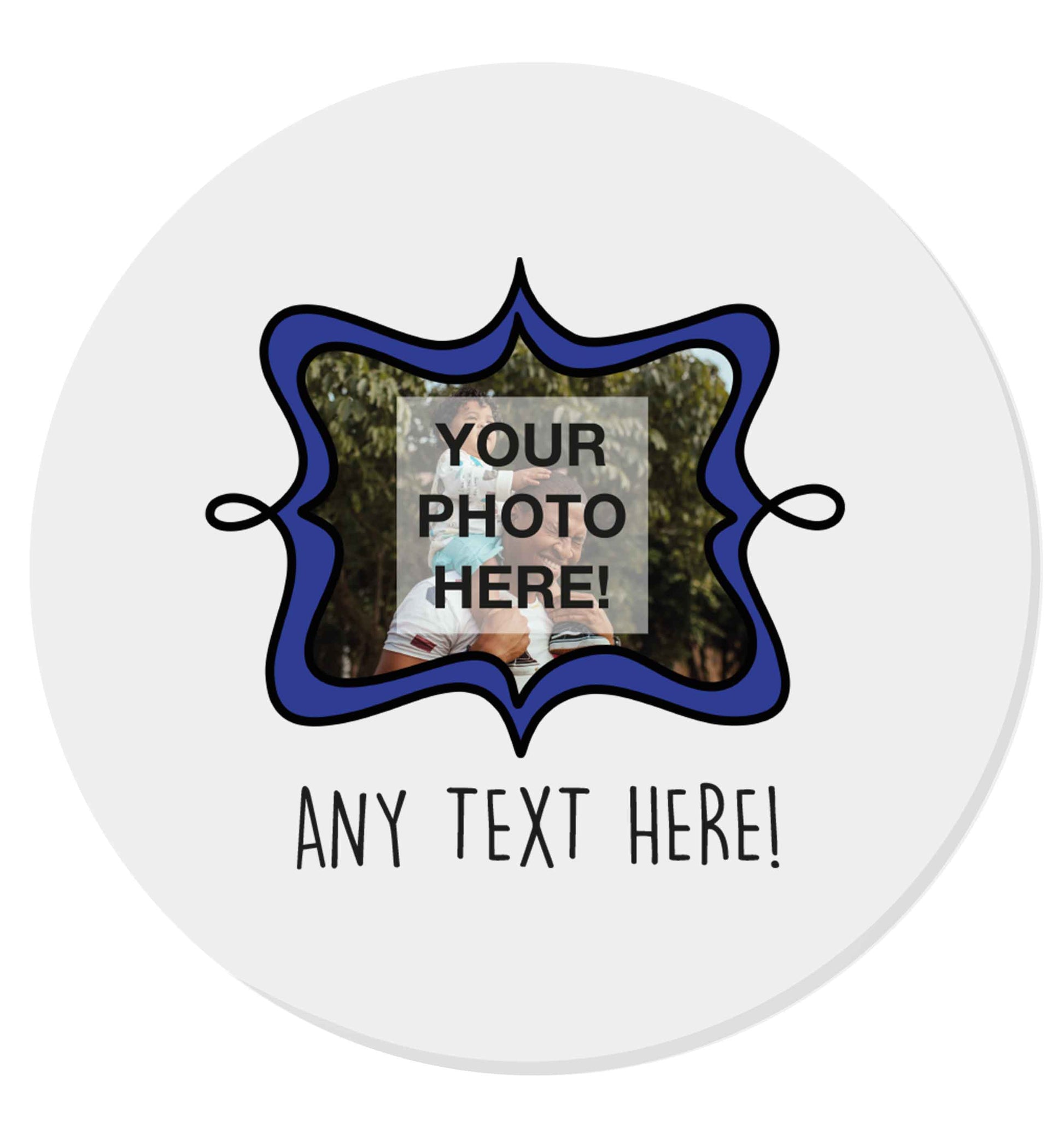 Any Photo or Text Navy Frame | Magnet