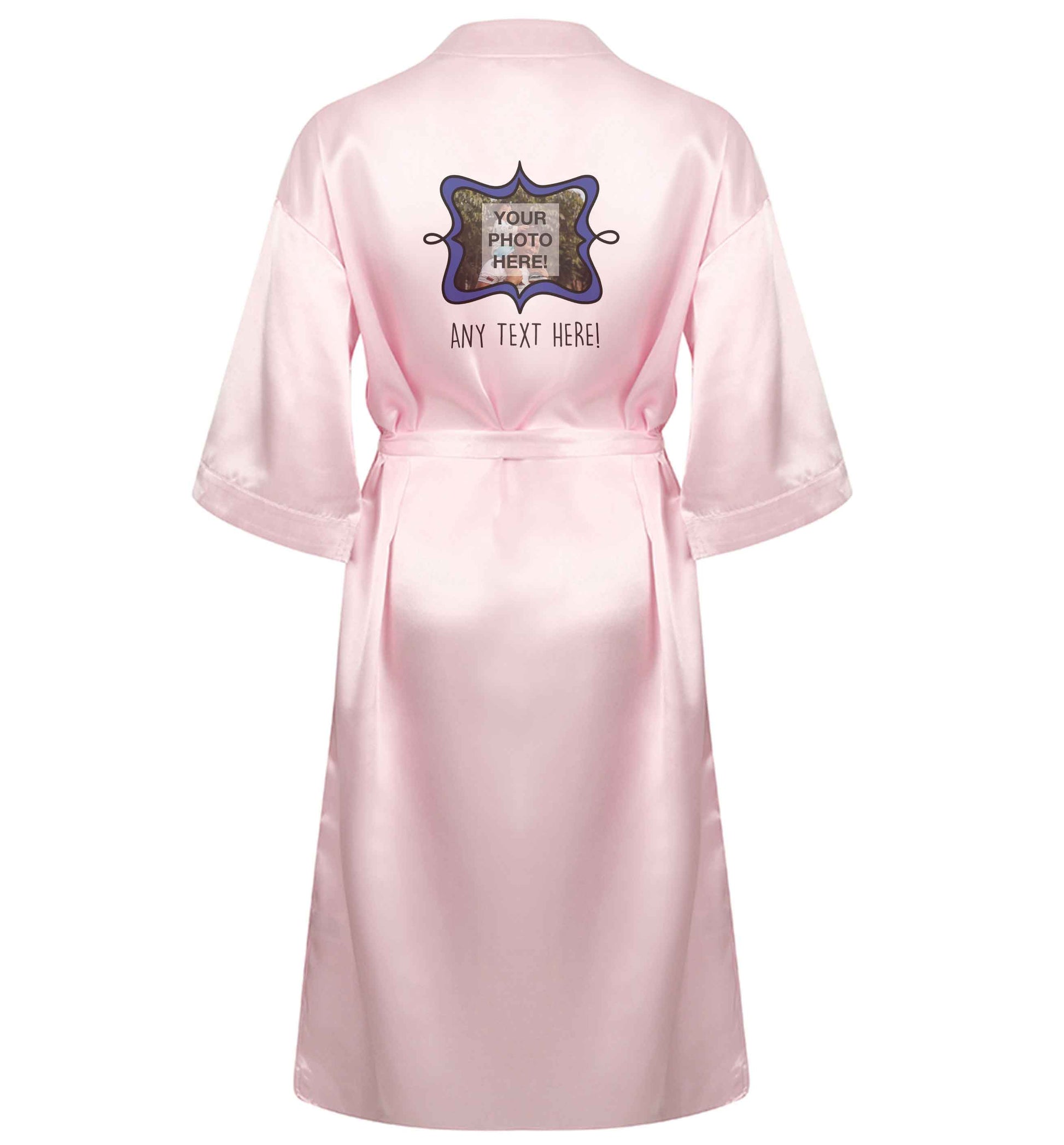 Any Photo or Text Navy Frame XL/XXL pink  ladies dressing gown size 16/18